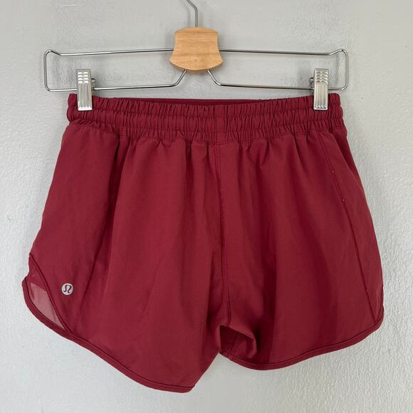 Lululemon Hotty Hot Shorts Women's Size 6 Tall Chianti Pink Lined Running Active - Picture 2 of 10